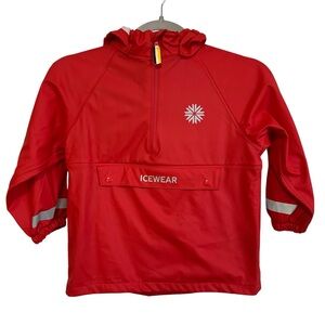 Icewear Garri Kids Rain Anorak Red Size 104